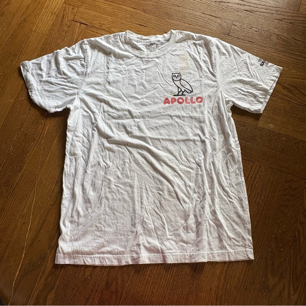 Drake Apollo‎ Theater T-Shirt OVO Live from Apollo 2023 White Tee Size L